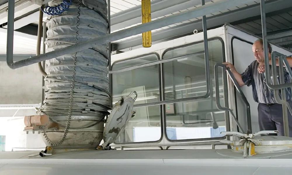 Detección de nivel en el llenado de camiones