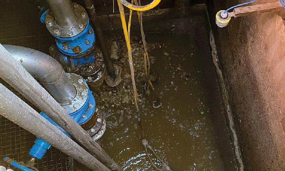 Medición de nivel en la estación de bombeo