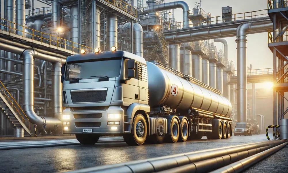 Carga de camiones cisterna en la industria del petróleo y gas